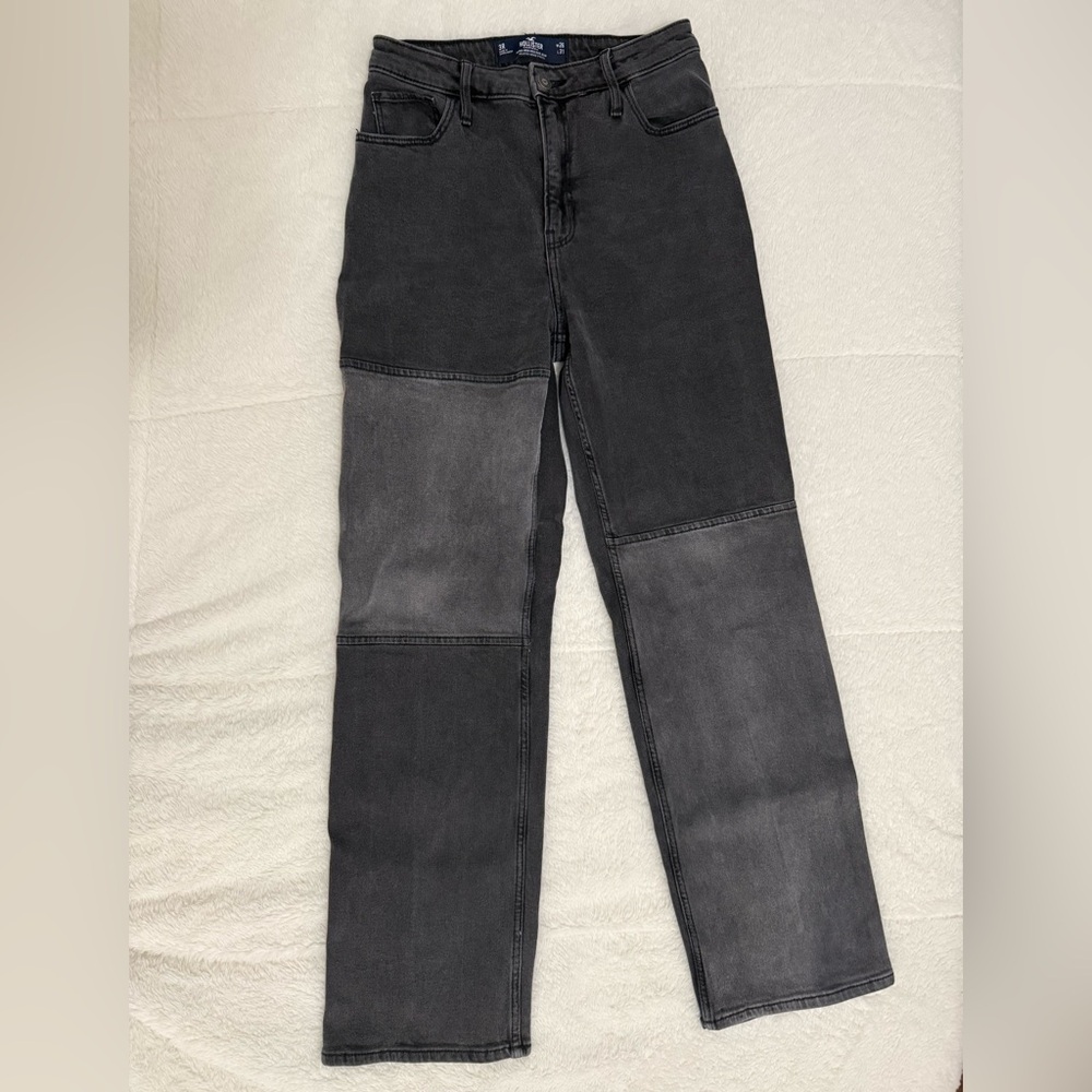Hollister - Black and Gray High-Rise Jeans